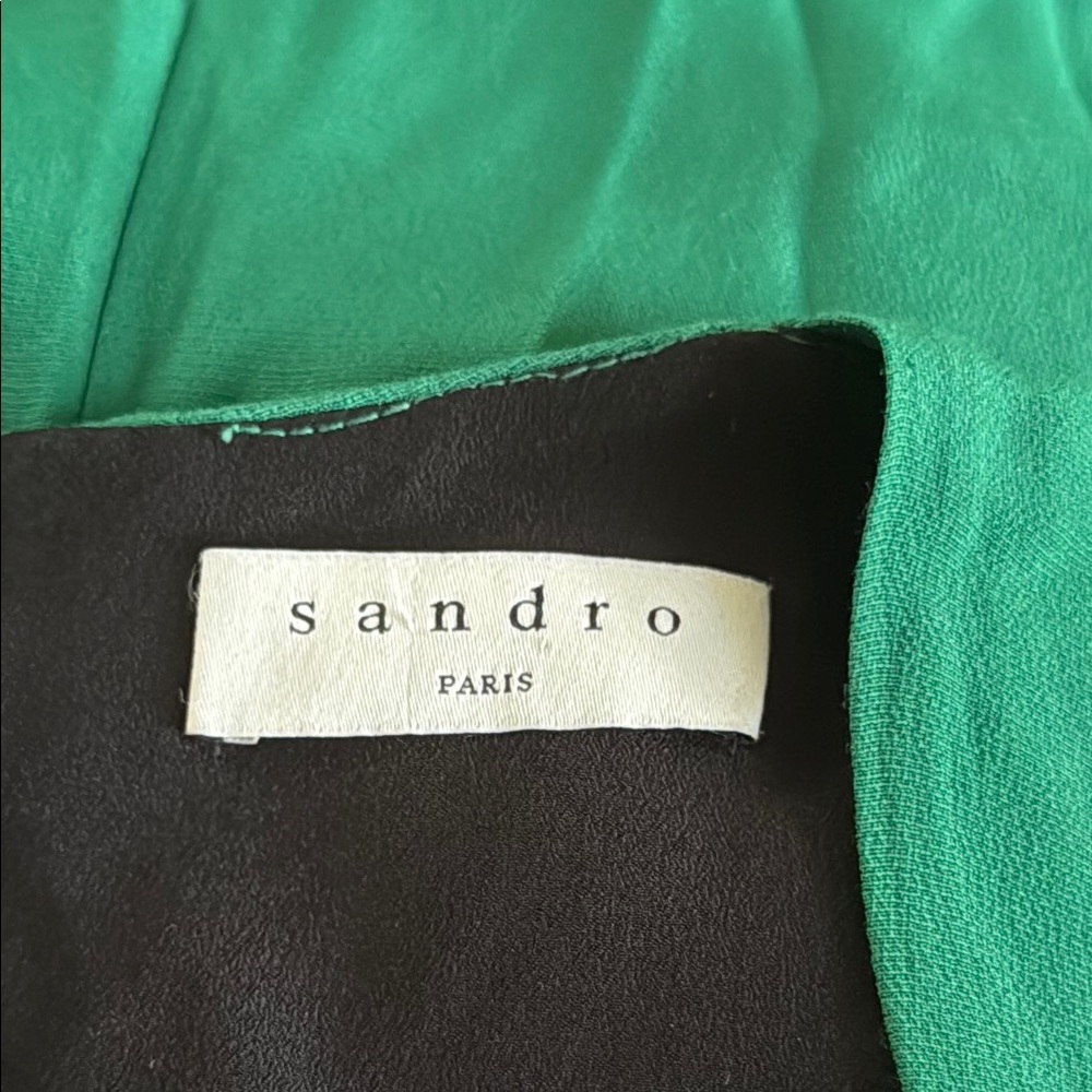 Sandro Paris short sleeve green romper - Picture 10 of 13
